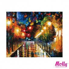 Картины по номерам Molly KH0100/1 Афремов. Ночной бульвар (24 цвета) 40х50 см