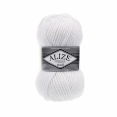 Пряжа для вязания Ализе Superlana maxi (25% шерсть, 75% акрил) 5х100г/100м цв.055 белый