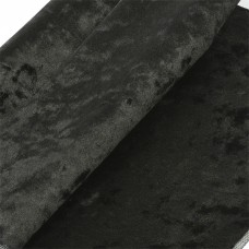 Плюш винтажный тонкий М-4121 КЛ.23664 50х50см, черный 100% п/э