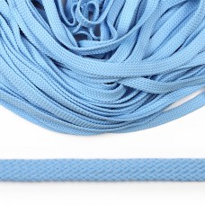 Шнур плоский полиэфир 12 мм турецкое плетение цв.038 голубой уп.50 м