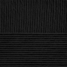 Пряжа для вязания ПЕХ Нежная (50% хлопок, 50% акрил) 5х50г/150м цв.002 черный