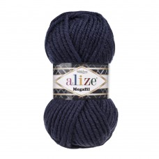 Пряжа для вязания Ализе Superlana Megafil (25% шерсть, 75% акрил) 5х100г/55м цв.058 т.синий