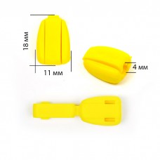 Наконечник для шнура пластик  27101Н (Ø 4мм) цв.желтый уп.100шт