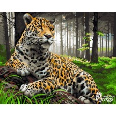 Картины по номерам Русская Живопись ФТ.H072 Леопард в лесу 40х50 см