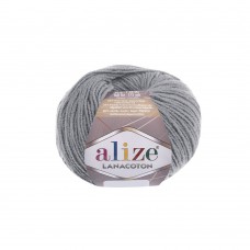 Пряжа для вязания Ализе Lana Coton (26% шерсть, 26% хлопок, 48% акрил) 10х50г/160м цв.021 серый меланж