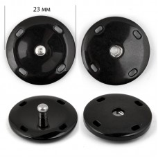 Кнопка пришивная пластик/ металл TBY-NK030 23мм цв. черный уп. 20шт