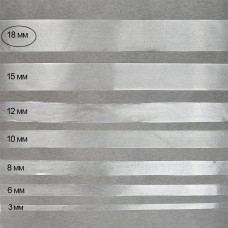 Лента (резинка) TBY силиконовая матовая 38005 шир.18мм толщ. 0,28мм уп.1кг