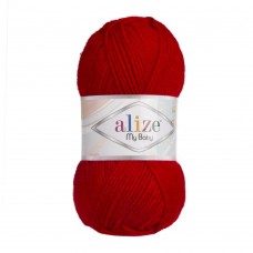 Пряжа для вязания Ализе My Baby (100% акрил) 5х50г/150м цв.106 т.красный