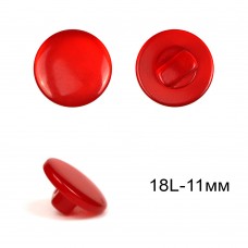 Пуговицы пластиковые C-NE67 цв.красный 18L-11мм, на ножке, 36шт