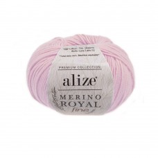Пряжа для вязания Ализе Merino Royal Fine (100% шерсть) 10х50г/175м цв.031 св.розовый