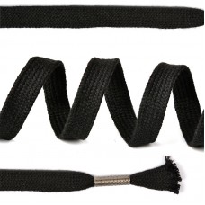 Шнурки TBY плоские 12мм SLF047.10 длина 130 см цв.черный уп.10 шт