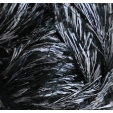 Пряжа для вязания Ализе Decofur Травка (100% полиэстер) 5х100г/100м цв.1378 черный с белым