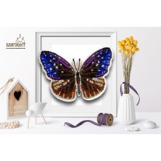 Набор для вышивки бисером 3-D БЛАГОВЕСТ Б-041 Бабочка Euploea Mulciber 14х9,5 см