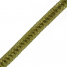 Тесьма TBY декоративная Самоса 37 (108) шир.18мм цв.зеленый F264 уп.18,28м
