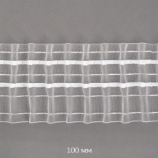 Лента шторная 100мм Caron сборка: универсальная 1090 цв. прозрачный рул. 50м