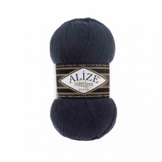 Пряжа для вязания Ализе Superlana klasik (25% шерсть, 75% акрил) 5х100г/280м цв.058 т.синий