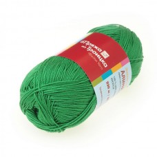 Пряжа для вязания ТРО Алина (100% мерсеризованный хлопок) 10х50г/220м цв.0726 яркая зелень