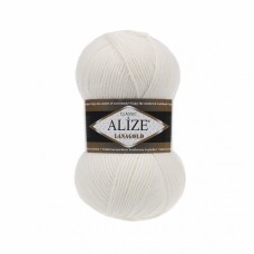 Пряжа для вязания Ализе LanaGold (49% шерсть, 51% акрил) 5х100г/240м цв.450 жемчужный