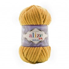 Пряжа для вязания Ализе Velluto (100% микрополиэстер) 5х100г/68м цв.002 жёлтый