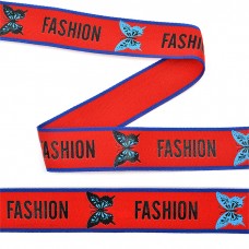 Тесьма-стропа TBY декоративная Fashion TPP0125 шир.25мм цв. красный уп.9м