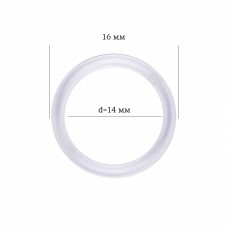 Кольцо для бюстгальтера пластик ARTA.F.6K Ø14,4мм, цв.прозрачный, уп.50шт