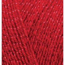 Пряжа для вязания Ализе Sal simli (95% акрил, 5% металлик) 5х100г/460м цв.056 красный