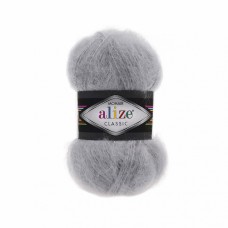 Пряжа для вязания Ализе Mohair classic NEW (25% мохер, 24% шерсть, 51% акрил) 5х100г/200м цв.021 серый