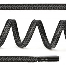 Шнурки TBY плоские 8мм SLF028.10 длина 130 см цв.черный/серый уп.10 шт