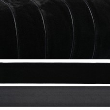 Лента бархатная TBY.LB2003 нейлон шир.20мм цв.черный уп.20м