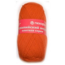 Пряжа для вязания ПЕХ Австралийский меринос (95% мериносовая шерсть, 5% акрил высокообъемный) 5х100г/400м цв.189 ярк.оранжевый