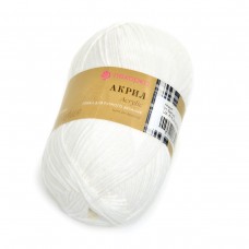 Пряжа для вязания ПЕХ Акрил (100% акрил) 5х100г/300м цв.001 белый