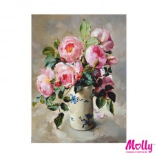 Картины по номерам Molly KH0252 Розовый шиповник (16 Цветов) 15х20 см