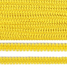 Тесьма TBY Шанель плетеная шир.12мм 0384-0016 цв.143 желтый уп.18,28м