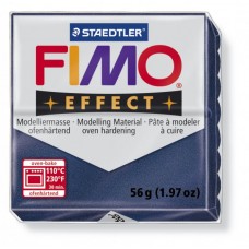 FIMO Effect полимерная глина, запекаемая в печке, уп. 56г цв.голубой сапфир, металлик, 8020-38
