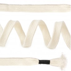 Шнурки TBY плоские 10мм SLF051 длина 130 см цв.белый уп.10шт