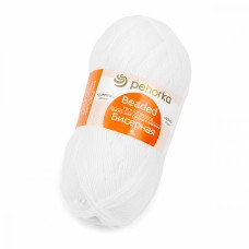 Пряжа для вязания ПЕХ Бисерная (100% акрил) 5х100г/450м цв.001 белый
