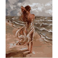 Картина по номерам с цветной схемой на холсте Molly KK0713 Ветер с моря 40х50 см