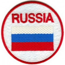 Термоаппликация Russia TBY.FLAG.2 цв.красн/бел/син Ø80мм уп.10шт