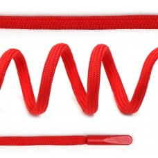 Шнурки круглые полиэфир 4 мм цв. красный F148 TBY 7290-0036, длина 130 см, упак. 50 шт