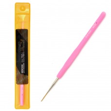Крючки для вязания Maxwell односторонние с золотой головкой MAXW.8199, 0,5 мм, никель/розовый