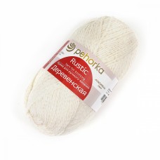 Пряжа для вязания ПЕХ Деревенская (100% полугрубая шерсть) 10х100г/250м цв.001 белый
