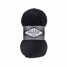 Пряжа для вязания Ализе Superlana maxi (25% шерсть, 75% акрил) 5х100г/100м цв.060 черный
