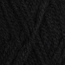Пряжа для вязания ПЕХ Ангорская тёплая (40% шерсть, 60% акрил) 5х100г/480м цв.002 черный