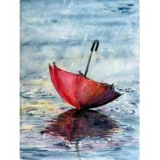 Картины по номерам Molly KH1006 Красный зонтик 15х20 см