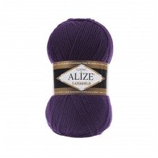 Пряжа для вязания Ализе LanaGold (49% шерсть, 51% акрил) 5х100г/240м цв.388 пурпурный
