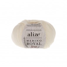 Пряжа для вязания Ализе Merino Royal Fine (100% шерсть) 10х50г/175м цв.062 молочный