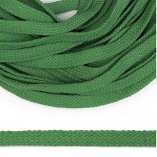 Шнур плоский х/б 12мм турецкое плетение цв.018 св.зелёный уп.50 м
