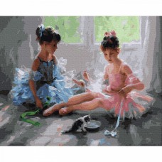 Картина по номерам с цветной схемой на холсте Molly KK0758 Разумов. Две балерины 40х50 см