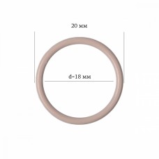 Кольцо для бюстгальтера металл ARTA.F.2976 Ø17,8мм, цв.168 серебристый пион, уп.50шт