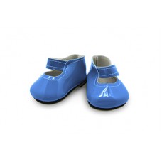 Туфли лакированные для кукол КЛ.28338 твердая подошва 6,5х2,5см, цв.св.синий 1 пара